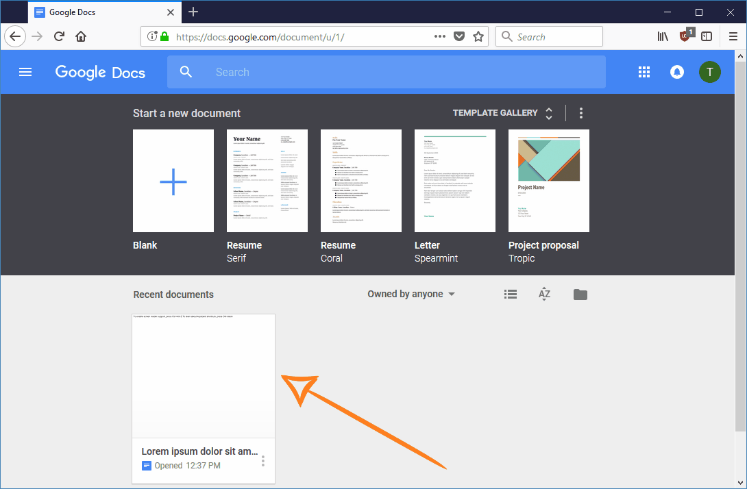 How to make lines on google docs